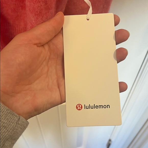 NWT Hot pink, Lululemon V-neck button up cardigan in alpaca/wool blend - Picture 5 of 8